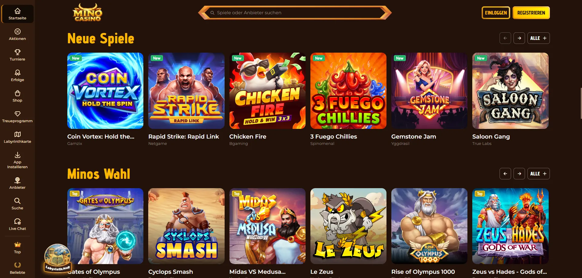 Mino Casino Spielautomaten – über 3000 Slots online spielen